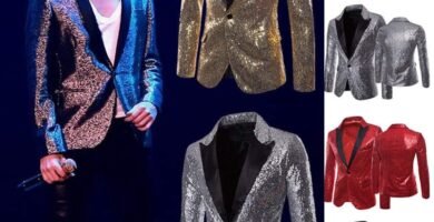Men’s Shiny Sequins Suit Jacket Blazer One Button Tuxedo for Party,Wedding,Banquet,Prom Men’s Shiny Sequins Suit Jacket Blazer One Button Tuxedo for Party,Wedding,Banquet,Prom