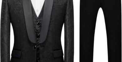 Mens Suits 3 Piece Tuxedo Slim Fit Paisley Jacquard Tuxedo Suit Casual Business One Button for Wedding Dinner Party Mens Suits 3 Piece Tuxedo Slim Fit Paisley Jacquard Tuxedo Suit Casual Business One Button for Wedding Dinner Party