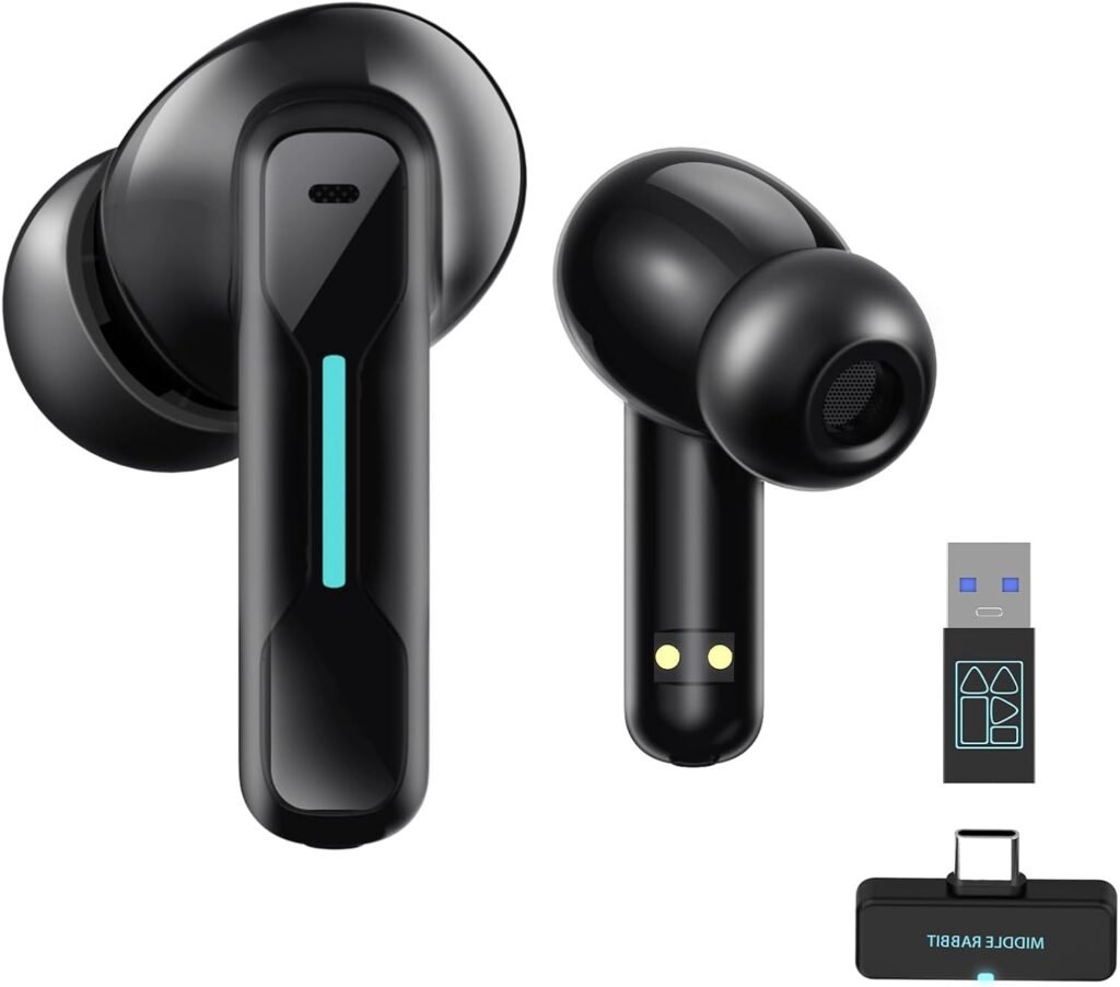 Middle Rabbit SW4 USB Wireless Earbuds for PC and Laptop, Bluetooth Headphones with 2.4GHz Dongle for Work, Wireless Headset for Meeting, with Microphone, Earphones with Mic for Computer Desktop Middle Rabbit SW4 USB Wireless Earbuds for PC and Laptop, Bluetooth Headphones with 2.4GHz Dongle for Work, Wireless Headset for Meeting, with Microphone, Earphones with Mic for Computer Desktop