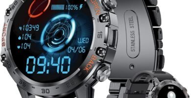 Military Smart Watch for Men, Smart Watches with Bluetooth Voice Call Compatible Android iOS Phone, Smartwatch with Heart Rate SpO2 Pressure Sleep Monitor, IP67 Waterproof Tactical Fitness Watch Military Smart Watch for Men, Smart Watches with Bluetooth Voice Call Compatible Android iOS Phone, Smartwatch with Heart Rate SpO2 Pressure Sleep Monitor, IP67 Waterproof Tactical Fitness Watch