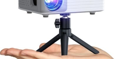 Mini Projector, AKIYO O1 Projector 1080P Full HD Support, Upgraded 10000L Portable Phone Projector for Home Cinema, Movie Projector Compatible with iOS/Android/TV Stick/HDMI/USB/PC (Tripod included) Mini Projector, AKIYO O1 Projector 1080P Full HD Support, Upgraded 10000L Portable Phone Projector for Home Cinema, Movie Projector Compatible with iOS/Android/TV Stick/HDMI/USB/PC (Tripod included)