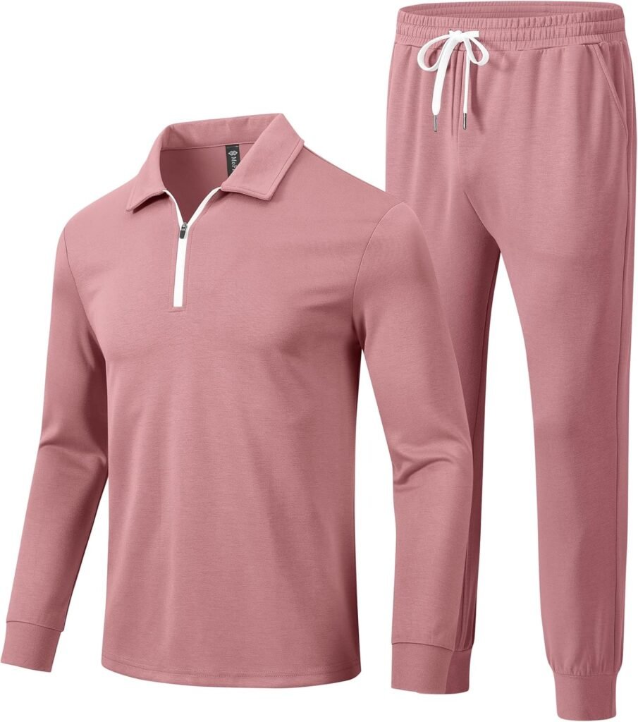 MoFiz Men’s Track Suit Set 1/4 Zip Long Sleeve Jogging Top Bottoms Fashion Casual Tracksuit Outfits Drawstring Elastic Waist with Pockets MoFiz Men’s Track Suit Set 1/4 Zip Long Sleeve Jogging Top Bottoms Fashion Casual Tracksuit Outfits Drawstring Elastic Waist with Pockets