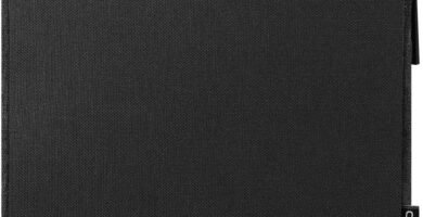 MoKo 12.9 Inch Laptop Sleeve Case Fits iPad Pro 12.9 M2 2022/2021/2020/2018, iPad Pro 12.9 2017/2015, Surface Laptop Go 12.4″, Polyester Bag Fit with Apple Pencil and Smart Keyboard, Black