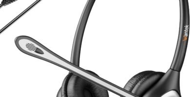 Mobile Phone Headset with Microphone Noise Cancelling & Call Controls, 3.5mm PC Headphone for iPhone Samsung Computer Business Skype Softphone Call Center Office, Clear Chat, Ultra Comfort Mobile Phone Headset with Microphone Noise Cancelling & Call Controls, 3.5mm PC Headphone for iPhone Samsung Computer Business Skype Softphone Call Center Office, Clear Chat, Ultra Comfort