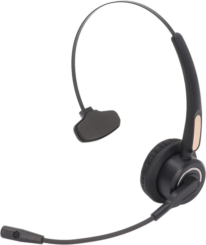 Monaural Headphone with Microphone, Single Ear USB Headset, Bluetooth Noise Canceling Headset, On Ear Wireless Call Center Headset for Office Home Business Monaural Headphone with Microphone, Single Ear USB Headset, Bluetooth Noise Canceling Headset, On Ear Wireless Call Center Headset for Office Home Business