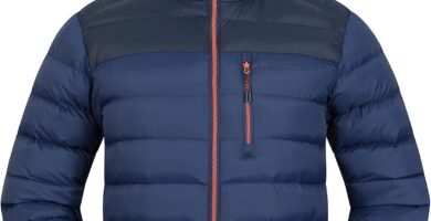 Mountain Warehouse Link Mens Padded Winter Jacket – Showerproof, Lightweight, Warm, Lots Of Pocket, Elastic Hem & Cuffs for a Better Fit – Ideal For Cold & Wet Weather