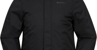 Mountain Warehouse Ranger Mens Padded Parka – Water-Resistant Coat with Adjustable Hood Pockets & Cuffs – Autumn Winter, Outdoors, Travelling & Hiking