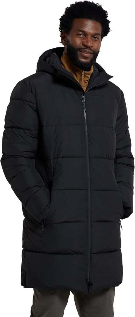 Mountain Warehouse Vortex Mens Longline Padded Jacket – Water-resistant, Thermal tested -30 °C, Front Pockets – Best for Camping, Outdoors, Travelling & Hiking Mountain Warehouse Vortex Mens Longline Padded Jacket – Water-resistant, Thermal tested -30 °C, Front Pockets – Best for Camping, Outdoors, Travelling & Hiking