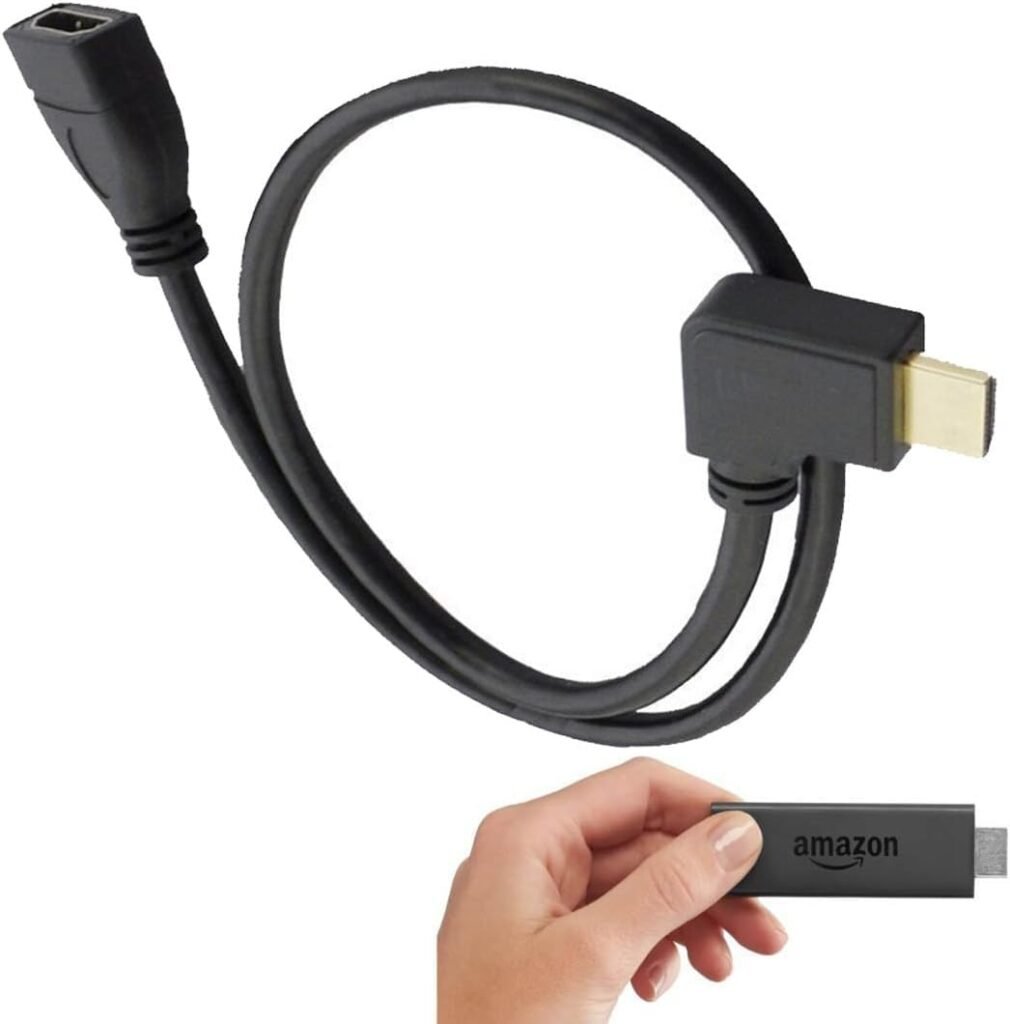 Mr.Gadget’s Solutions Right Angle 90 Degrees TV HDMI 1 Meter Male to Female Extender Extension Wire Cable Lead For Amazon Fire Stick