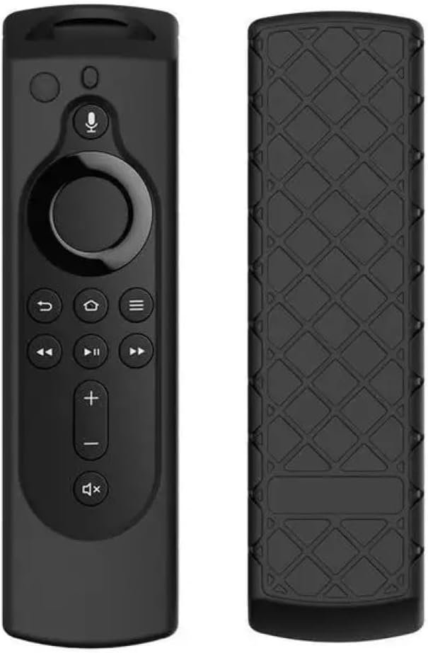 NAWVNMI Silicone case For Amazon Fire TV Stick 4K TV Stick Remote Silicone Case Protective Cover,Shockproof Remote Control Replacement Cover,Holder Sleeve Protector,Black