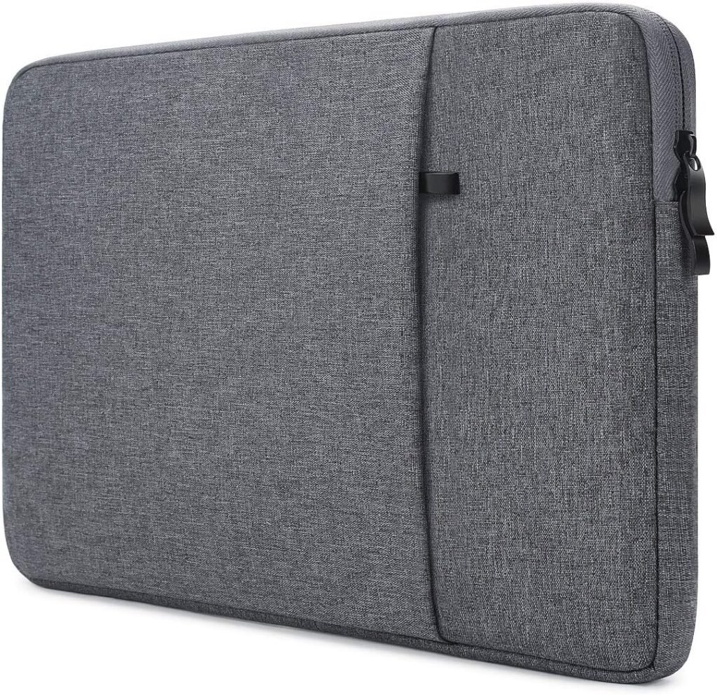 NIDOO 15″ 16″ Laptop Sleeve Case for 15″ MacBook Air M2 Pro / 16″ MacBook Pro M2 M1 / 15″ Surface Laptop 5/16″ MateBook 16s / 16″ ThinkPad Z16 / 15″ XPS 15, Protective Cover Notebook Bag, Dark Gray