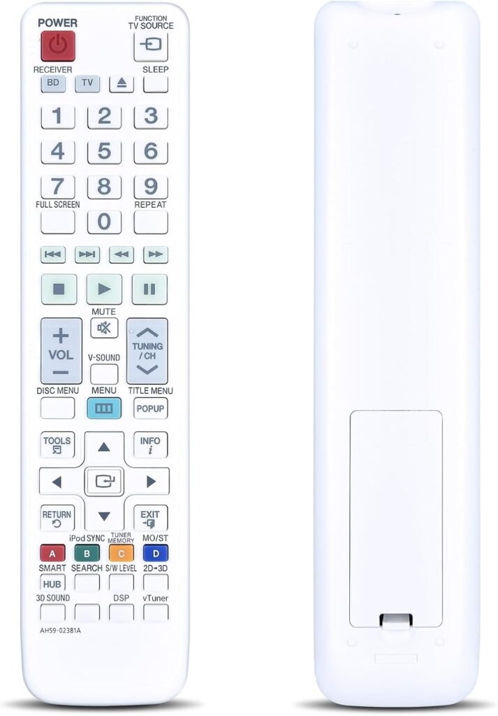 New AH59-02381A Remote Control Replacement Fit for SAMSUNG 2.1ch Surround Sound 3D Blu-Ray Home Cinema System HT-D7200B HT-D7200/XU HT-D7200B/XU HT-D7200
