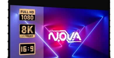 NovaScreen Spectrum Tab-Tension, 100-inch, Active 3D 1080 8K Ultra HD [16:9]. Electric Motorized Projector Screen, Indoor/Outdoor Projector Movie Screen for Home Theater.…
