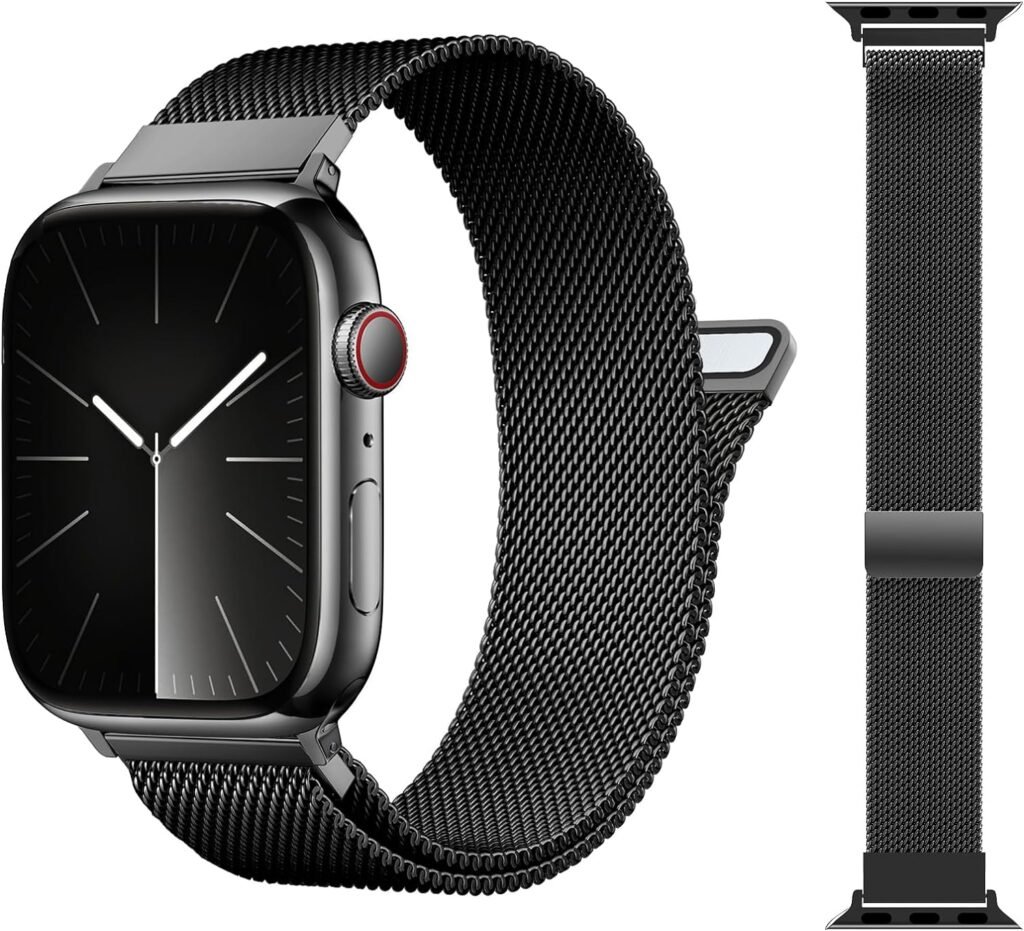 ORRLBB Patented Strap Compatible with Apple Watch Straps Series 10 9 8 7 6 5 4 3 SE2 SE Ultra2 Ultra 49mm 46mm 45mm 44mm 42mm 41mm 40mm 38mm for Women Men, Magnetic Milanese Loop for iWatch Bands ORRLBB Patented Strap Compatible with Apple Watch Straps Series 10 9 8 7 6 5 4 3 SE2 SE Ultra2 Ultra 49mm 46mm 45mm 44mm 42mm 41mm 40mm 38mm for Women Men, Magnetic Milanese Loop for iWatch Bands