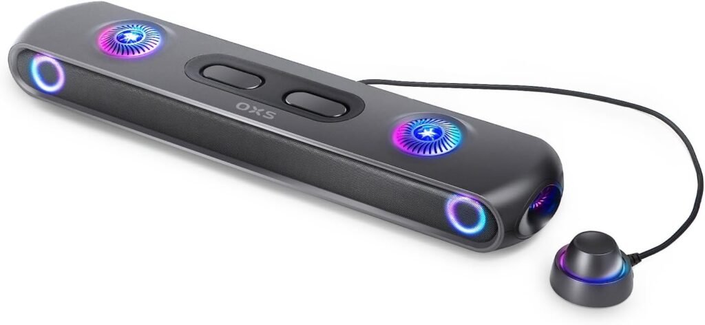 OXS Thunder Pro Gaming Soundbar with 5.1.2 Dolby Atmos Surround Sound System, Built-in woofer, Bluetooth Multi-connection, 3 Pro Gamer Modes, Sleek Toggle Design, for PCs and Gaming Consoles OXS Thunder Pro Gaming Soundbar with 5.1.2 Dolby Atmos Surround Sound System, Built-in woofer, Bluetooth Multi-connection, 3 Pro Gamer Modes, Sleek Toggle Design, for PCs and Gaming Consoles