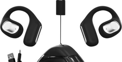 OneNine Open Ear Headphones Wireless Bluetooth 5.4, Open Ear Earbuds IPX5 Waterproof Noise Cancelling Running Sport Wireless Bluetooth Earbuds with Mic and Earhooks for Android/iOS Black OneNine Open Ear Headphones Wireless Bluetooth 5.4, Open Ear Earbuds IPX5 Waterproof Noise Cancelling Running Sport Wireless Bluetooth Earbuds with Mic and Earhooks for Android/iOS Black