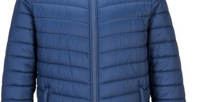 Outdoor Ventures Mens Puffer Jacket Lightweight Water Resistant Hooded Jacket Insulated Puffy Coat Winter Packable Men’s Jacket with Pockets for Hiking Camping Travelling