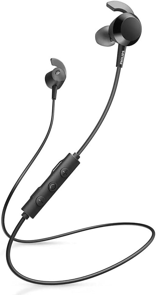 PHILIPS E4205BK/00 In-Ear Headphones Bluetooth with Inline Remote Control (8.2-mm Neodymium drivers, BASS Boost Button, 10 Hours Play Time, Noise Isolation, Secure Fit) Black – 2020/2021 Model PHILIPS E4205BK/00 In-Ear Headphones Bluetooth with Inline Remote Control (8.2-mm Neodymium drivers, BASS Boost Button, 10 Hours Play Time, Noise Isolation, Secure Fit) Black – 2020/2021 Model