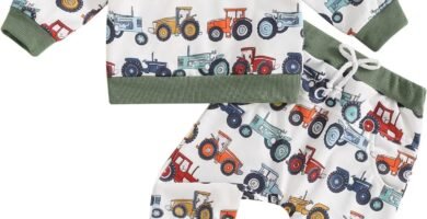 PanLidapan Toddler Baby Boy Spring Fall Outfit Long Sleeve Tractor Print Sweatshirt Jumper Trouser Set Tracksuit Clothes Set PanLidapan Toddler Baby Boy Spring Fall Outfit Long Sleeve Tractor Print Sweatshirt Jumper Trouser Set Tracksuit Clothes Set
