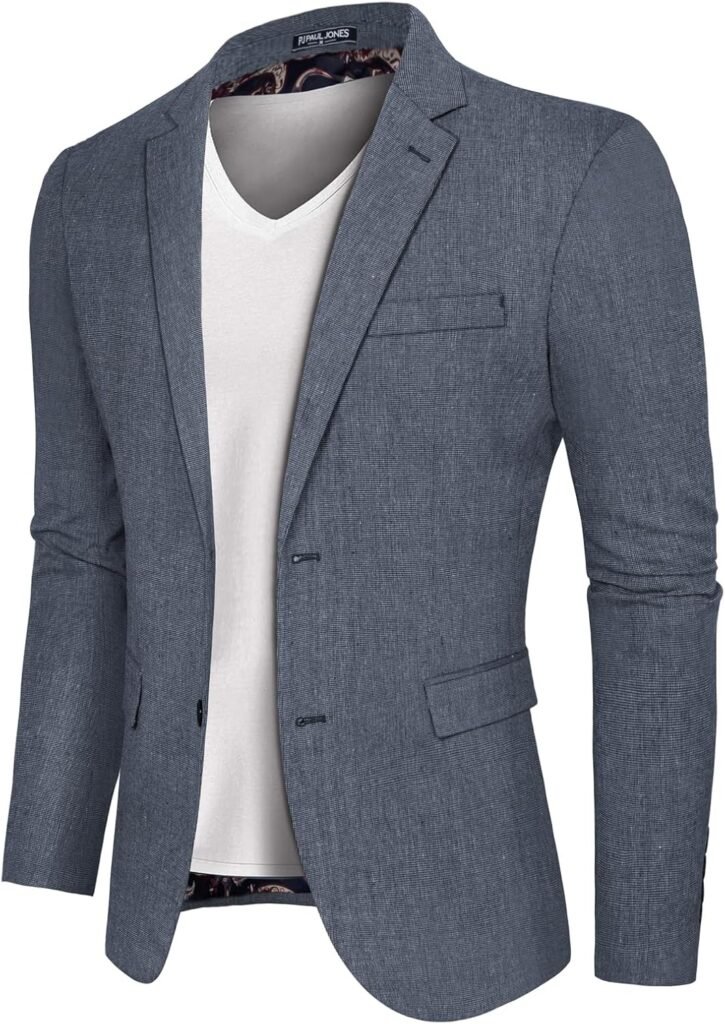 PaulJones Mens Blazer Casual Suit Jackets Lightweight Sports Coats Summer Suit Blazers Jackets PaulJones Mens Blazer Casual Suit Jackets Lightweight Sports Coats Summer Suit Blazers Jackets