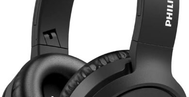 Philips H5205 Over-Ear Wireless Headphones with 40mm Drivers, Lightweight Cushioned Headband, Black Philips H5205 Over-Ear Wireless Headphones with 40mm Drivers, Lightweight Cushioned Headband, Black