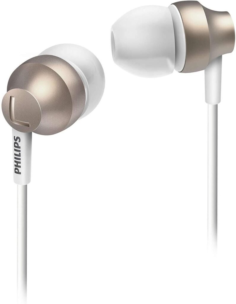Philips MyJam Chromz In Ear Earbud Headphones – White & Gold (SHE3850GD/27) Philips MyJam Chromz In Ear Earbud Headphones – White & Gold (SHE3850GD/27)