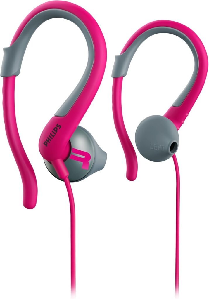 Philips Sports Hooks Headphone Gray Pink (SHQ1250TPK/27)
