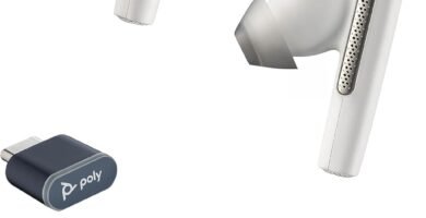 Poly Voyager Free 60+ UC True Wireless Earbuds – Noise-Canceling Mics for Clear Calls – ANC – Touchscreen Charge Case – Works w/iPhone, Android, PC/Mac – Teams Certified – White Poly Voyager Free 60+ UC True Wireless Earbuds – Noise-Canceling Mics for Clear Calls – ANC – Touchscreen Charge Case – Works w/iPhone, Android, PC/Mac – Teams Certified – White