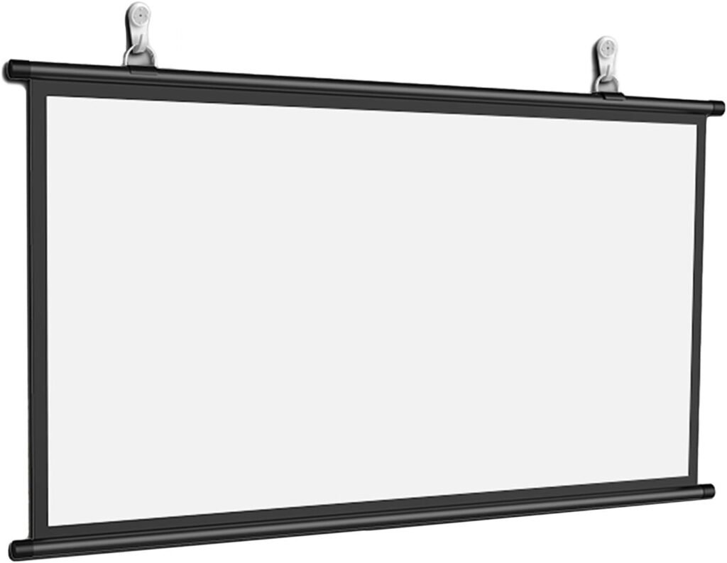 Projector Screen Manual Pull Down Anti-light Portable Projector Movies Screen, Indoor Wall Mount Projection Screen HD For Home Cinema Cinema Office Movie TV Game,30″, 40″, 50″, 60″, 72″(4:3,30″)