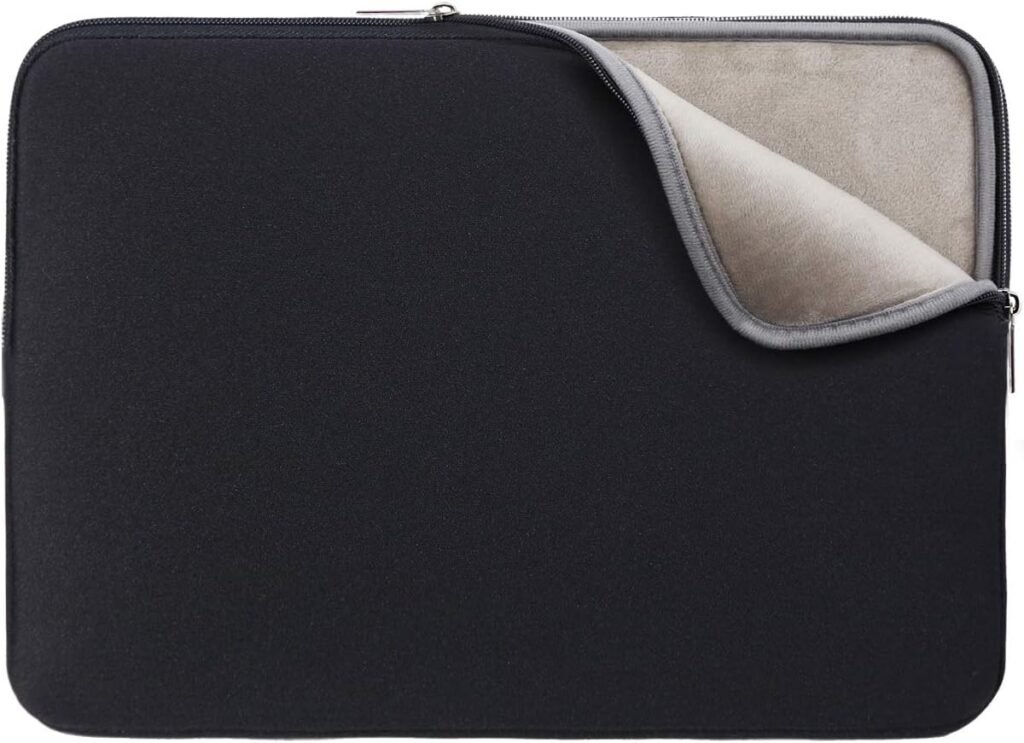 RAINYEAR 13 Inch Laptop Sleeve for 2023 2022 2021 MacBook Pro 14″ M3 A2918 A2992, 13.6″ M2 A2681 A2338 A2779, 13.3 Air Pro M1 A2337 A2159 A2179 A2289 Protective Carrying Case(Black,Upgraded Version)