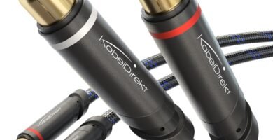 RCA/phono cable, 2×2 plugs – 1m – stereo audio cable, Nylon braided, break-proof metal plugs, flawless sound (coaxial cable, subwoofer/amp/HiFi/home cinema/Blu-ray, analog & digital) by CableDirect RCA/phono cable, 2×2 plugs – 1m – stereo audio cable, Nylon braided, break-proof metal plugs, flawless sound (coaxial cable, subwoofer/amp/HiFi/home cinema/Blu-ray, analog & digital) by CableDirect