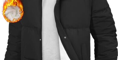 RITOSTA Men’s Jackets Winter Coat Cotton Puffer Jacket Down Padded Fleece Jackets Warm Casual Parka Coats with Full Zip Buttons Pocket for Outdoor Outerwear Mountain Ski Sport Work