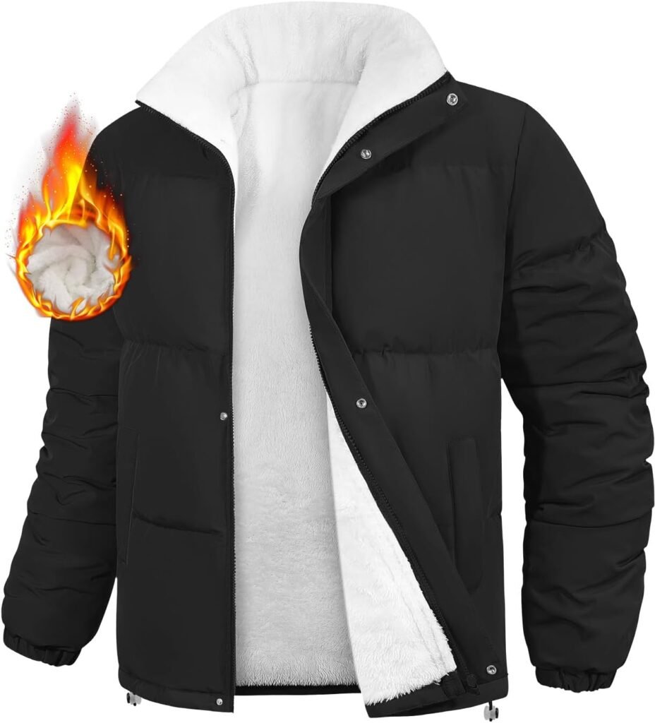 RITOSTA Men’s Jackets Winter Coat Cotton Puffer Jacket Down Padded Fleece Jackets Warm Casual Parka Coats with Full Zip Buttons Pocket for Outdoor Outerwear Mountain Ski Sport Work RITOSTA Men’s Jackets Winter Coat Cotton Puffer Jacket Down Padded Fleece Jackets Warm Casual Parka Coats with Full Zip Buttons Pocket for Outdoor Outerwear Mountain Ski Sport Work