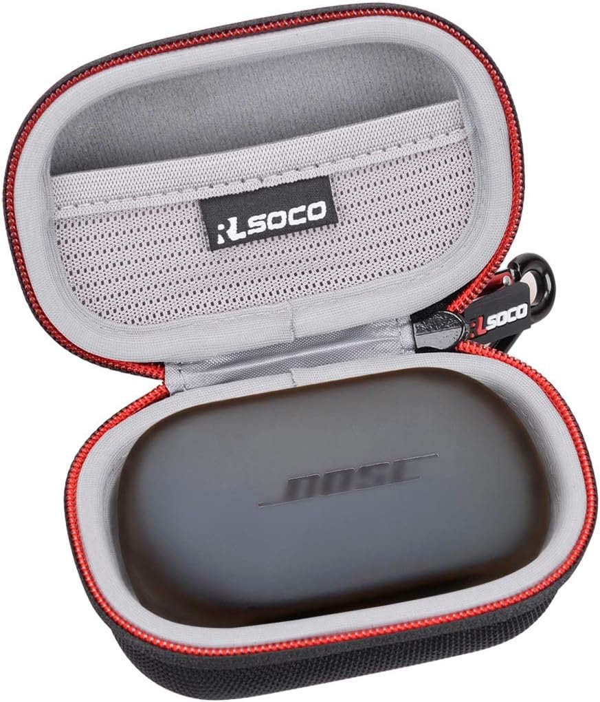 RLSOCO Case for Bose QuietComfort Noise Cancelling Earbuds/Sport Earbuds—True Wireless Bluetooth Earphones (Black)