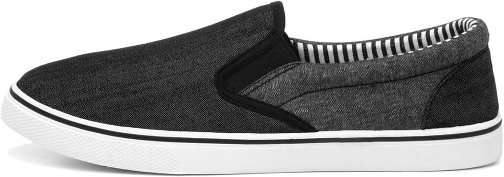 Red Fish Bryce Mens Black and Grey Slip On Canvas