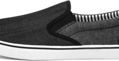Red Fish Bryce Mens Black and Grey Slip On Canvas