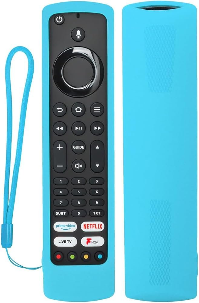 Remote Case Compatible with Fire TV Omni/TCL 2022 CF630 Remote YKF494-B203/Xiaomi Fire Smart TV F2/ CT-8565 Remote/JVC RM-C3253,Silicone Remote Cover Shockproof,Washable,with Loopp (Glow Blue) Remote Case Compatible with Fire TV Omni/TCL 2022 CF630 Remote YKF494-B203/Xiaomi Fire Smart TV F2/ CT-8565 Remote/JVC RM-C3253,Silicone Remote Cover Shockproof,Washable,with Loopp (Glow Blue)