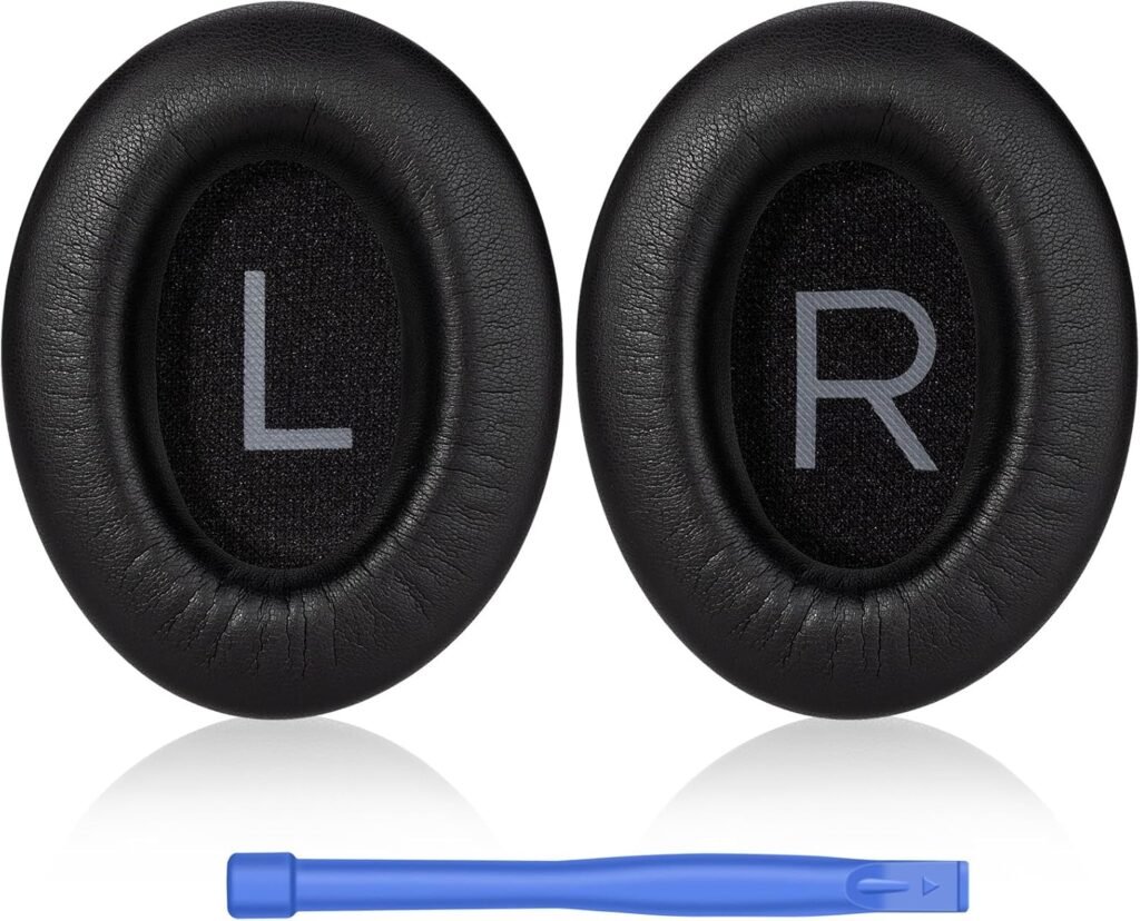 Replacement Ear Pads for Bose Quietcomfort 45 Headphones – Compatible with QC45 Over-Ear Headphones, Replacement Cushion with Softer Protein Leather, Noise Isolating Memory Foam Replacement Ear Pads for Bose Quietcomfort 45 Headphones – Compatible with QC45 Over-Ear Headphones, Replacement Cushion with Softer Protein Leather, Noise Isolating Memory Foam