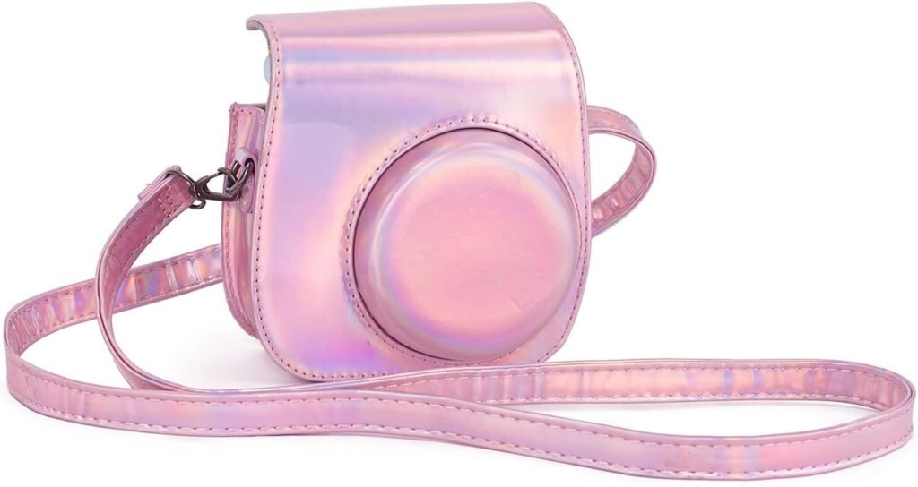 Riosin Instant Mini 12 Protective Case for Fujifilm Instax Mini 12/11 Camera,Premium Leather Camera Bag Cover with Pocket and Removable&Adjustable Strap (Magic Pink) Riosin Instant Mini 12 Protective Case for Fujifilm Instax Mini 12/11 Camera,Premium Leather Camera Bag Cover with Pocket and Removable&Adjustable Strap (Magic Pink)