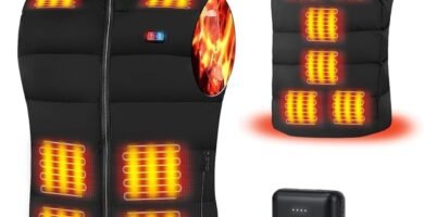 Rrtizan Heated Vest for Mens and Womens with Power Bank, Heated Gilet with 3 Temperature Levels, Sleeveless Electric Fleece Heated Jacket, Washable Heated Body Warmer for Outdoor, Camping, 805