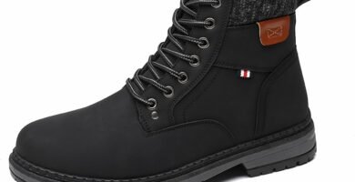 SANNAX Mens Snow Boots Winter Hiking Walking Shoes Warm Outdoor Casual Camping Footwear with Fleece Lining