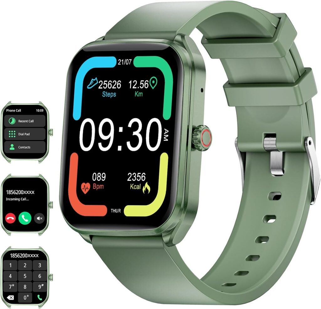 SIEMORL Smart Watch for Women,Fitness Tracker with Voice Call,1.93″ Touch Screen Heart Rate Sleep Monitor, Step Counter, IP68 Waterproof Activity Tracker Smartwatch for iOS Android,Green SIEMORL Smart Watch for Women,Fitness Tracker with Voice Call,1.93″ Touch Screen Heart Rate Sleep Monitor, Step Counter, IP68 Waterproof Activity Tracker Smartwatch for iOS Android,Green