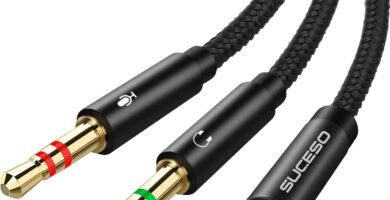 SUCESO Headphone Mic Splitter Cable 3.5mm Headphone Splitter Standard headset Adapter CTIA 3.5mm Female to 2 Dual 3.5mm Male Cable Compatible with PC Computer Xbox Gaming Headset Speaker-1m(Black) SUCESO Headphone Mic Splitter Cable 3.5mm Headphone Splitter Standard headset Adapter CTIA 3.5mm Female to 2 Dual 3.5mm Male Cable Compatible with PC Computer Xbox Gaming Headset Speaker-1m(Black)