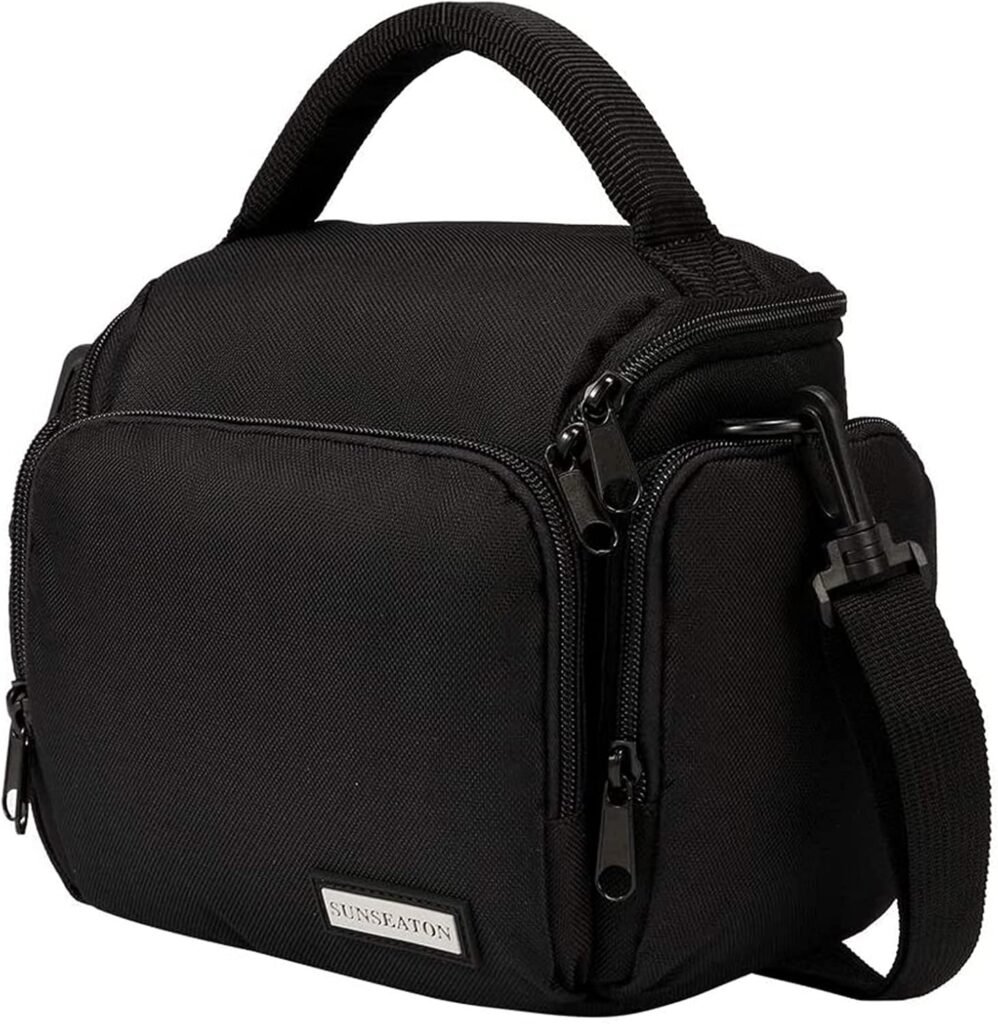 SUNSEATON Camera Shoulder Bag, Waterproof Camera Case with Adjustable Shoulder Strap, Portable Camera Case, Compatible for Nikon, Canon, Sony, etc (Black) SUNSEATON Camera Shoulder Bag, Waterproof Camera Case with Adjustable Shoulder Strap, Portable Camera Case, Compatible for Nikon, Canon, Sony, etc (Black)
