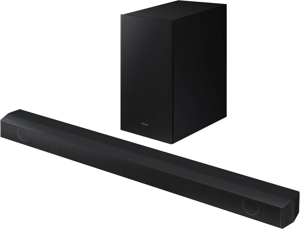 Samsung B530 Soundbar Speaker (2022) – 2.1ch Surround Sound Audio With 5 Speakers Virtual DTS:X, Wireless Subwoofer And Adaptive Sound Lite