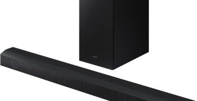 Samsung B530 Soundbar Speaker (2022) – 2.1ch Surround Sound Audio With 5 Speakers Virtual DTS:X, Wireless Subwoofer And Adaptive Sound Lite Samsung B530 Soundbar Speaker (2022) – 2.1ch Surround Sound Audio With 5 Speakers Virtual DTS:X, Wireless Subwoofer And Adaptive Sound Lite