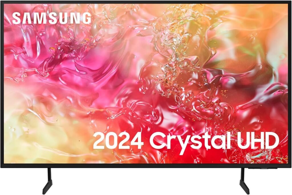 Samsung DU7100 50″ Crystal UHD SmartTV, With Crystal Processor 4K, PurColour, Object Tracking Sound Lite, Gaming Hub, Smart TV powered by Tizen, UE50DU7100KXXU, UK Model (2024)
