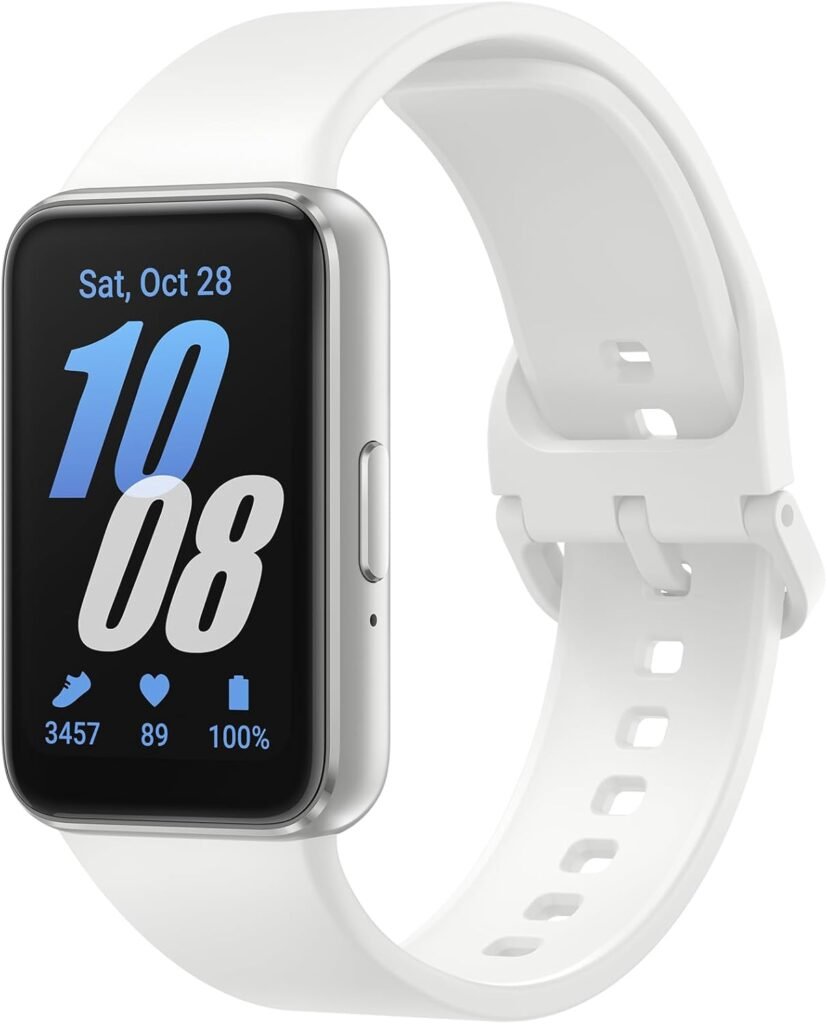 Samsung Galaxy Fit3, Smart Watch, Fitness Tracker, Health Monitoring, Silver, 3 Year Manufacturer Extended Warranty (UK Version)