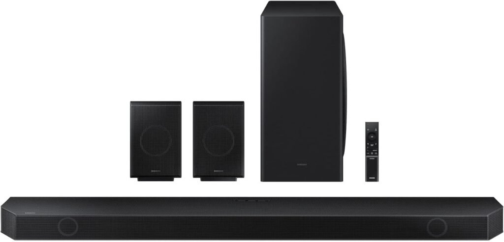 Samsung Q930B Soundbar Speaker (2022) – 9.1.4ch Surround Sound System With Alexa Built-In, Dolby Atmos DTS:X, Wireless Subwoofer & Rear Speakers With Spacefit Sound And Night & Voice Enhancer Samsung Q930B Soundbar Speaker (2022) – 9.1.4ch Surround Sound System With Alexa Built-In, Dolby Atmos DTS:X, Wireless Subwoofer & Rear Speakers With Spacefit Sound And Night & Voice Enhancer