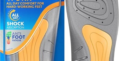 Scholl GelActiv Work Insoles for men. GelActiv shock absorption insoles for working all day, or standing all day, Insoles for work boots or work shoes. UK Shoe Size 7-12, 1 Pair